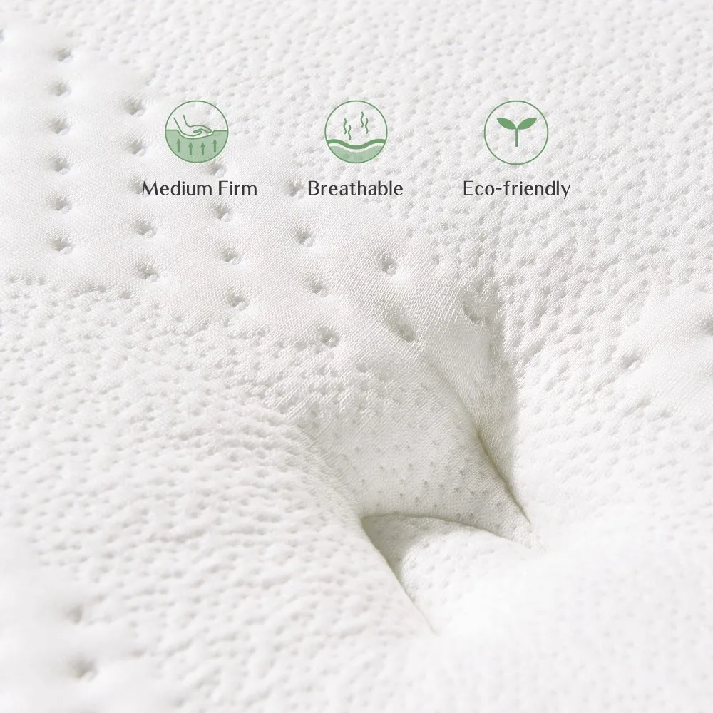 Colchão Híbrido com Gel Memory Foam, Bobinas de Bolso Envolvidas Individualmente, Innerspring Novo, 10 ", 2024