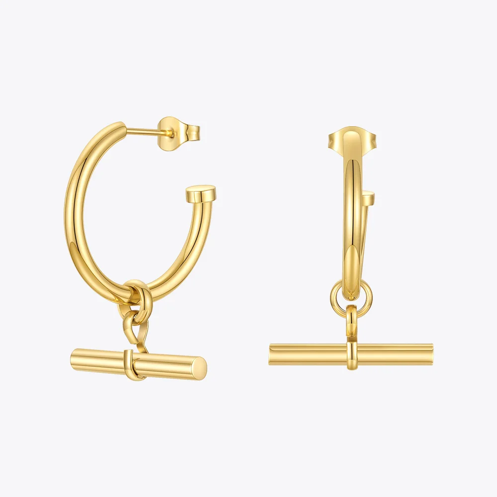 

ENFASHION Stick Bar Dangle Earring For Women Stainless Steel Kolczyki Earings Gold Color Fashion Jewelry 2021 Gifts E211237