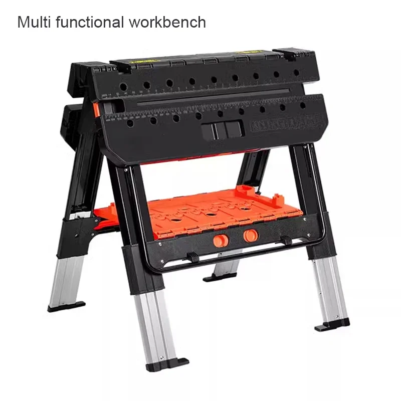 2-in-1 as Sawhorse & Workbench, Portable Folding Work Table, Multifunctional woodworking workbench