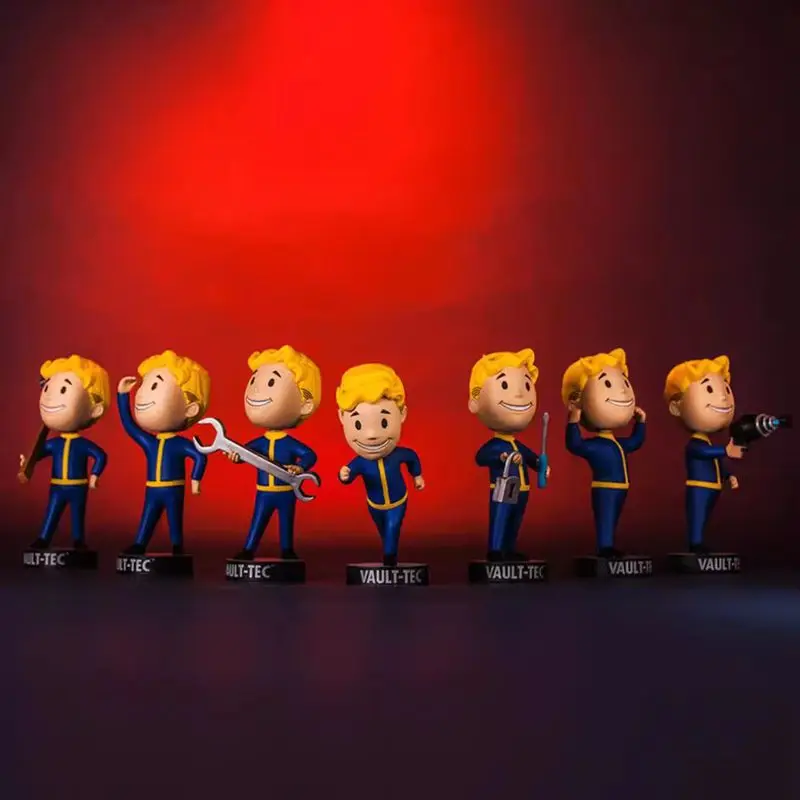 New Fallout 4 Vault Boy Fallout 3 Generation 7 Shaking Anime Action Figure Statue Model Room Ornament Toys Kids Giftanime Fall