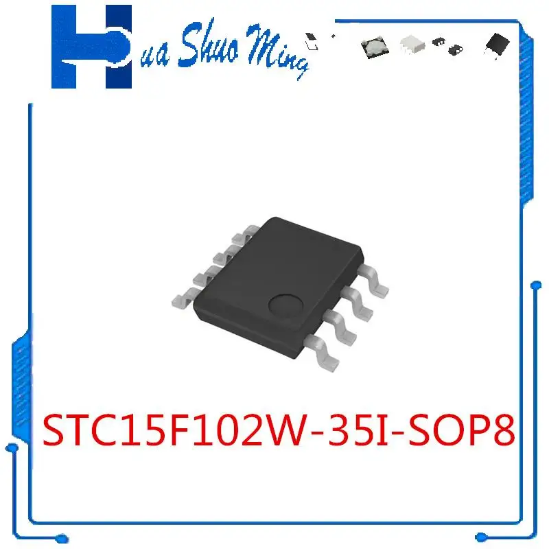 10Pcs/Lot  STC15F102W-35I-SOP8 SOP8G STC15F102W SOP-8 15F102W SOP-8 STC15W408AS-35I-SKDIP28  DIP28