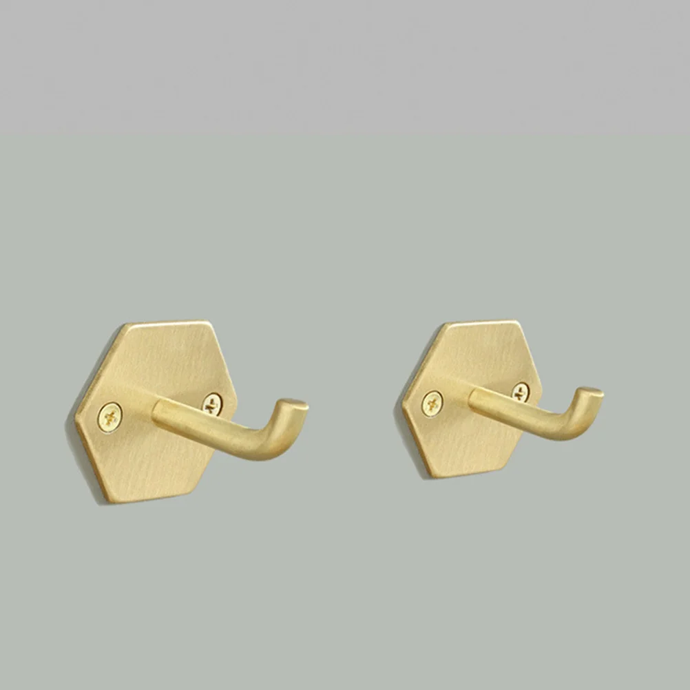 

Durable Wall Hook Brass Waterproof Hooks Multifunctional Clothes Wall Hanger for Home Bathroom Kitchen