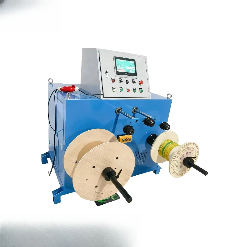 Wire Wooden Shuttle Core Coiler 5015 Blue 1400 RPM Network Wire Coiler