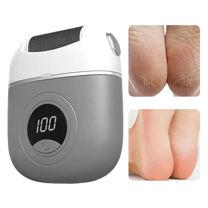 Automatic Foot Scraper Digital Display Foot Callus Remover Foot Care Tool With Three Adjustment Grinding Head For Toes Heels