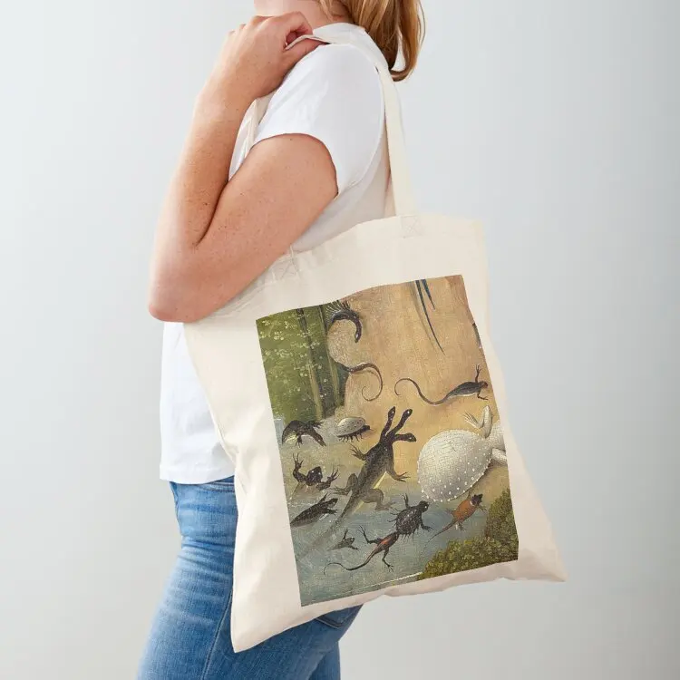 

HD. Left Pannel (detail number 50 of 100 , from the Garden of Earthly Delights), by Hieronymus Bosch Tote Bag Custom bag