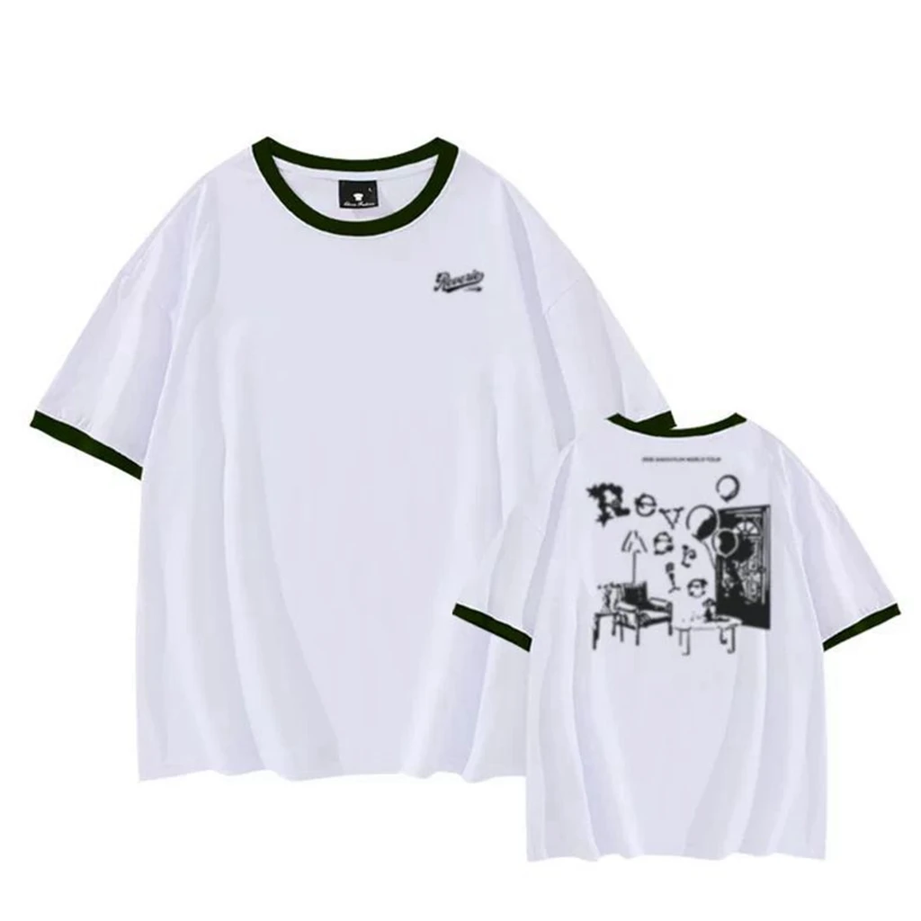 

2025 Kpop Korean Trend Stars Same Style Letter love DREAM walk go homeggum T-shirt printe Women Men Summer Cotton T-shirt