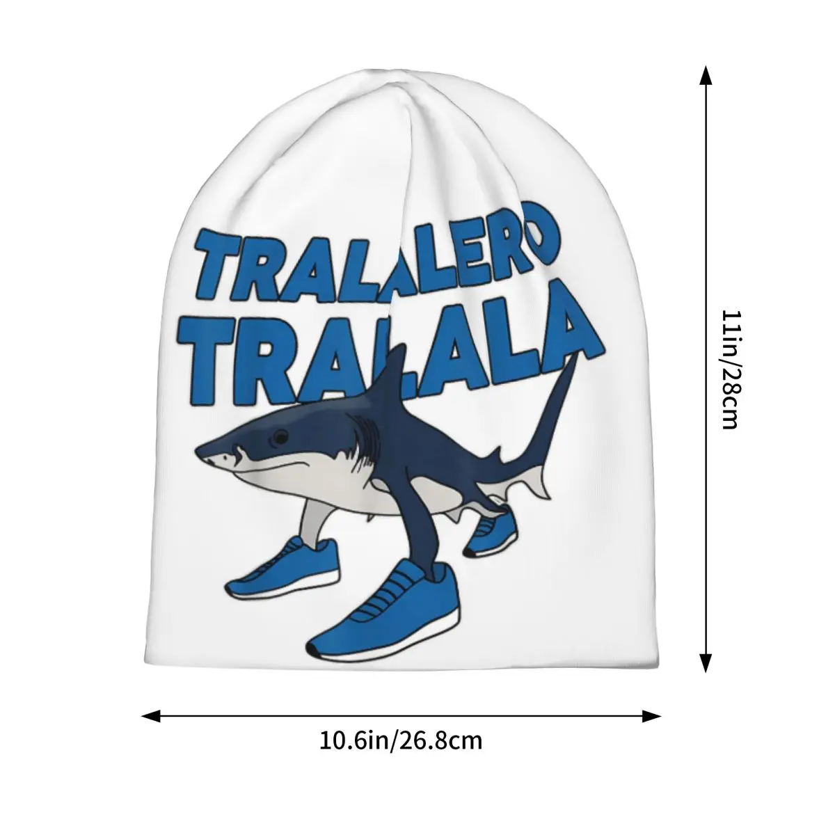 Tralalero Tralala قبعات الإيطالية Brainrot ميمي القوطي الخريف الشتاء في الهواء الطلق Skullies قبعة حريمي الربيع الدافئة ذات الاستخدام المزدوج بونيه قبعة #2