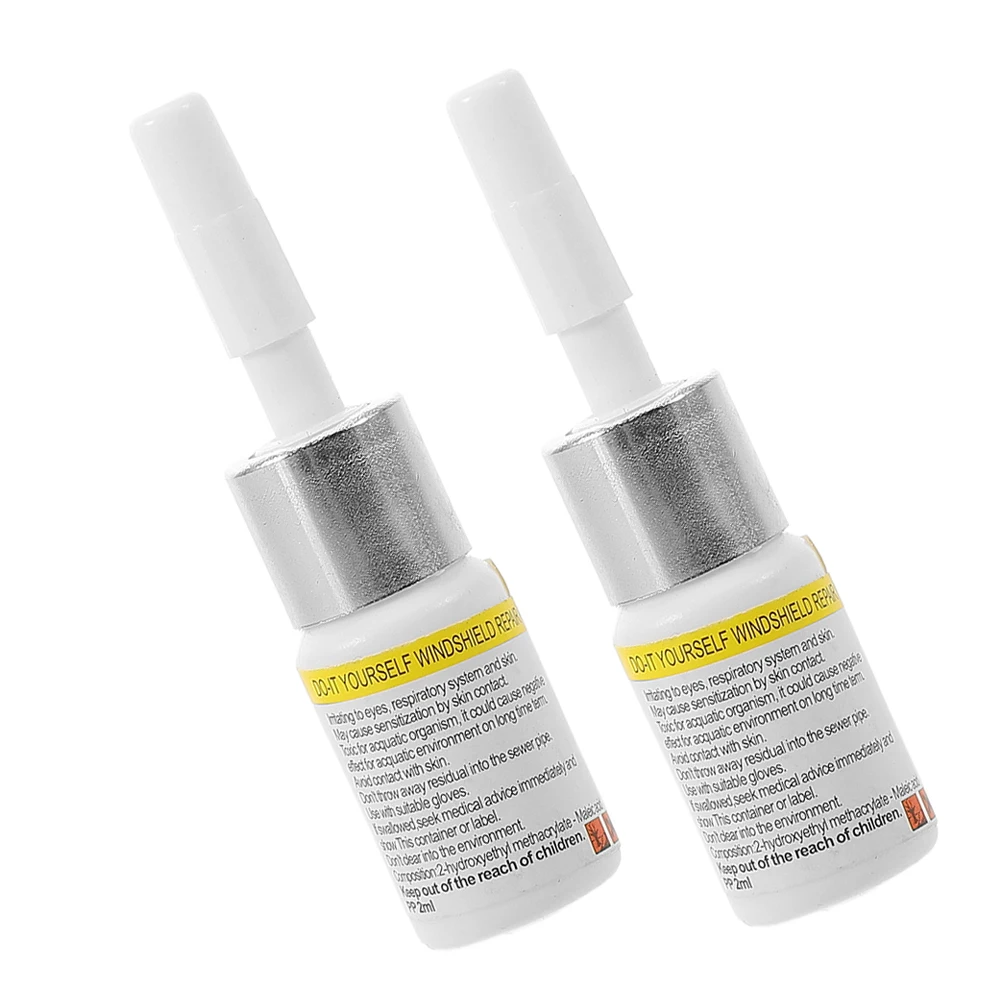 

2 Pcs Glass Repairing Liquid Car Windshield Scratch Remover Plastic Crack Fluid