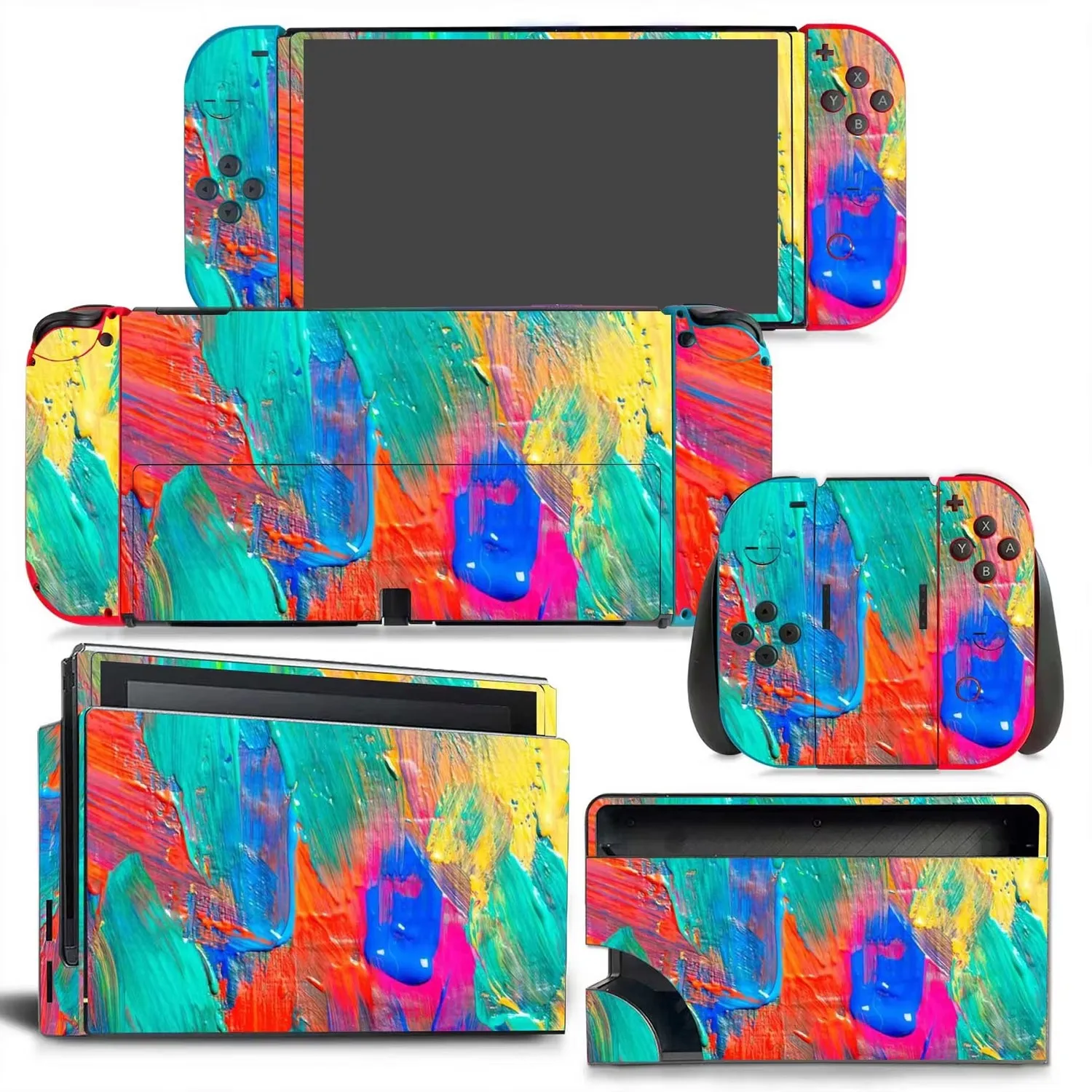 Skin Sticker for Nintendo Switch Oled Protective Vinyl Decal Full Set Cover Wrap for Nintendo