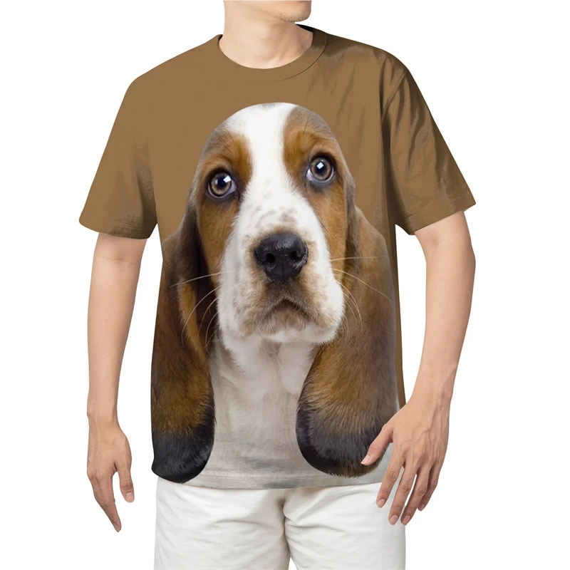 Fashion Short Sleeve Cute Dog Summer 3D Graphic T Shirts Golden Retriever Fashion Casual Men's T-Shirt Cool Mens Gifts Tops Tees