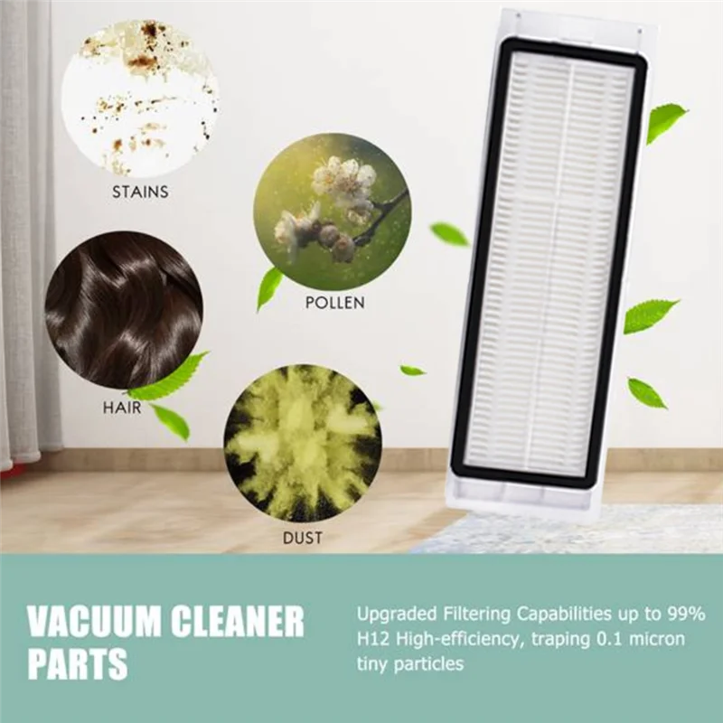 ABKR-26PCS kit de acessórios para xiaomi roborock s5 s6 puro s60 s65 s50 e25 e4 mijia 1s vácuo mop rolo escova lateral filtro