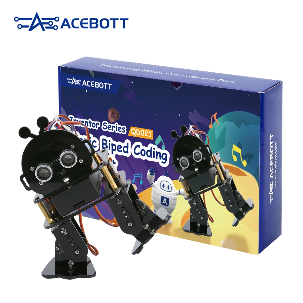 ACEBOTT Bionic Biped Robot Kit for Arduino ESP32 DIY Dancing Electronic Toy APP Control Scratch Blockly programming