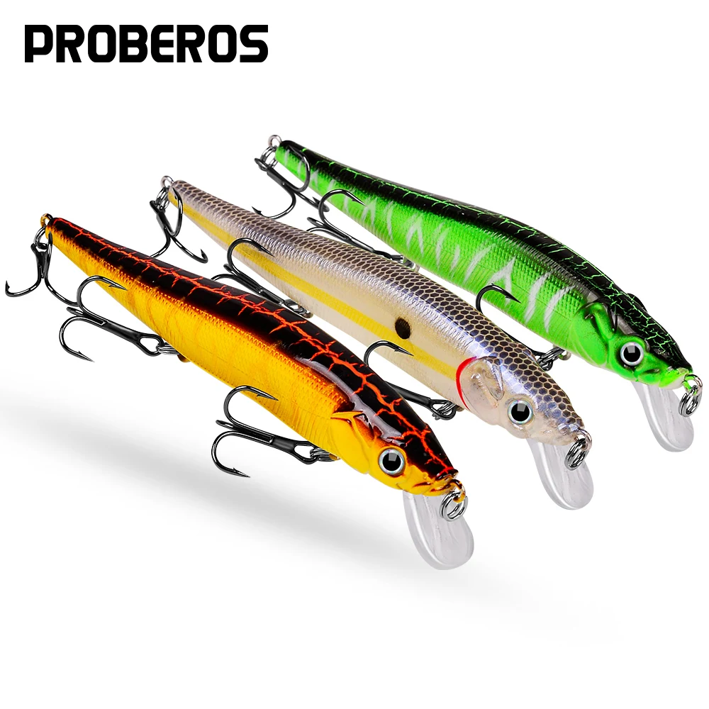 

1 Pcs Pike Carp Bait Swim Bait Fishing Pesca Fishing Lure 11.94cm/14.47g Minnow Crankbait Wobblers 3D Eyes Perch Artificial Bait