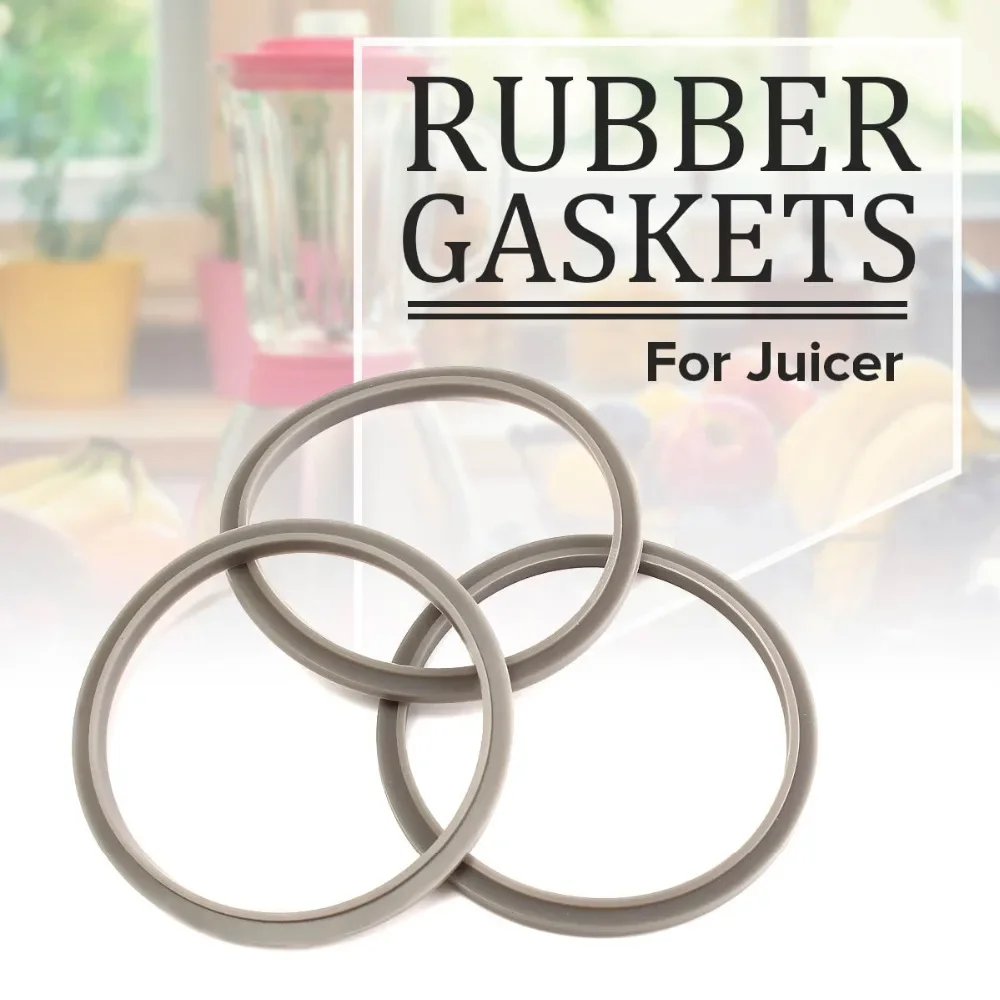 Durable Quality 3Pcs Grey Rubber Gaskets For Nutribullet Blender Juicer MB1001 NBR-12 Juicer Parts