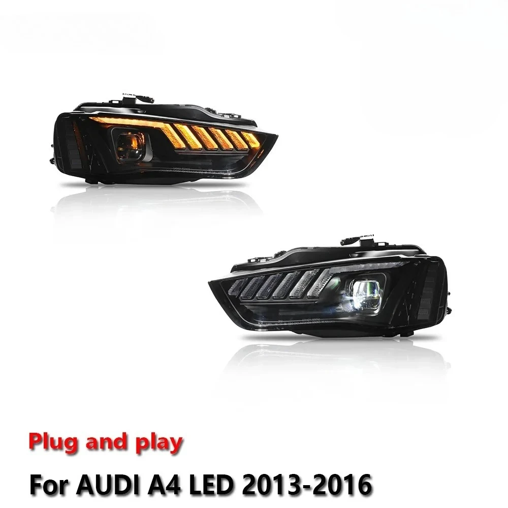 

Car LED Headlight Assemblies For Audi A4 2013-2016 Fog DRL Brake Turn Signal Lamp Plug And Play