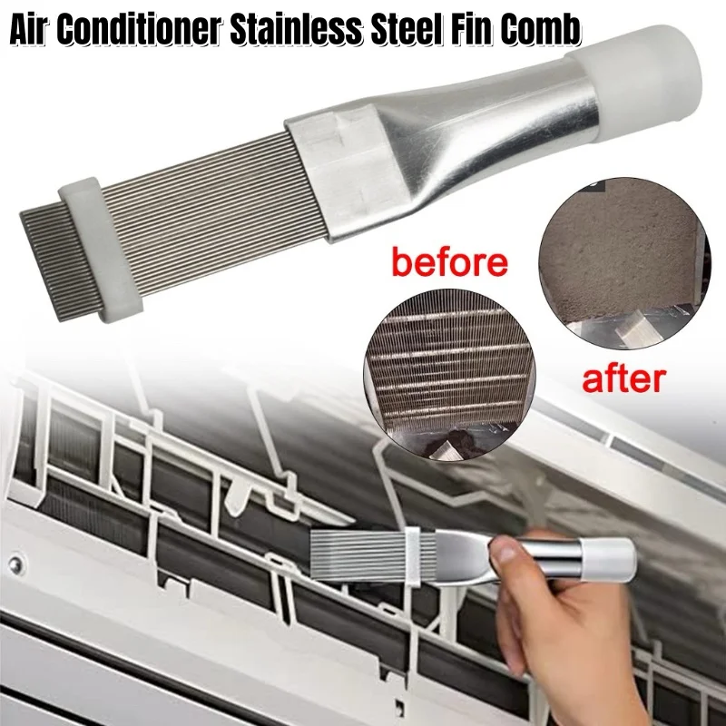 Air Conditioning Fin Straightener Stainless Steel Fin Comb/Air Conditioner Coil Cleaner Brushes Evaporator Radiator Repair Tool
