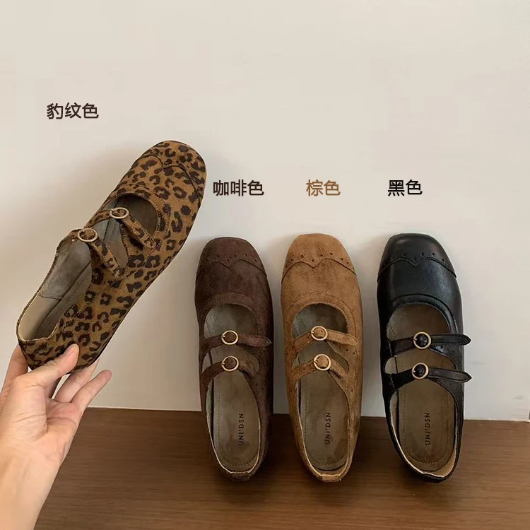 Shoes Woman Flats Round Toe Shallow Mouth Increas Height Autumn Clogs Platform Oxfords Dress Ballerinas Retro Fall Creepers
