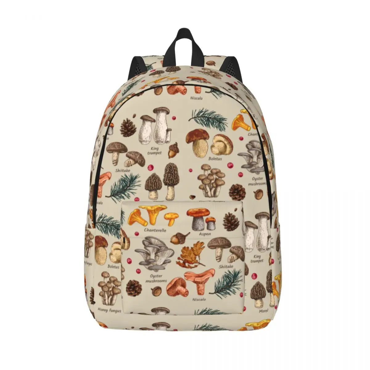 

Autumn Theme Vintage Mushroom Backpack for Preschool Primary Student Schoolbag Edible Mushrooms Collection Bagpack Daypack Bag