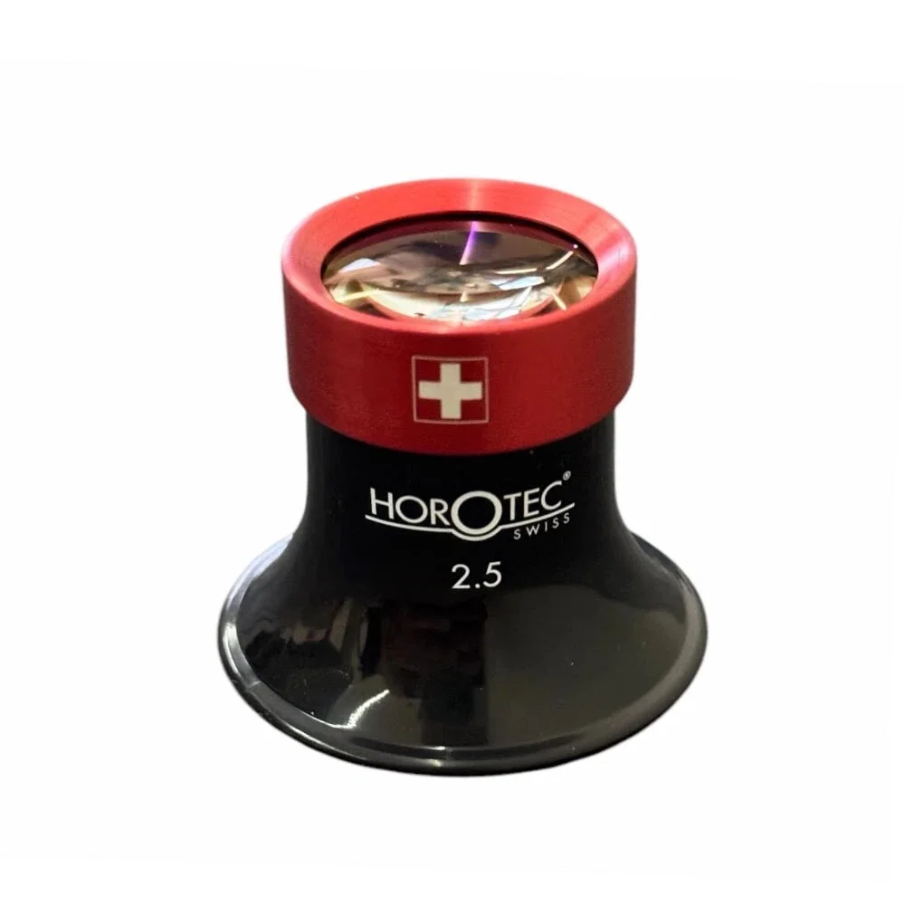 Horotec MSA00.025-2.5 Eyeglass Loupe Black Plastic with Aluminium Ring