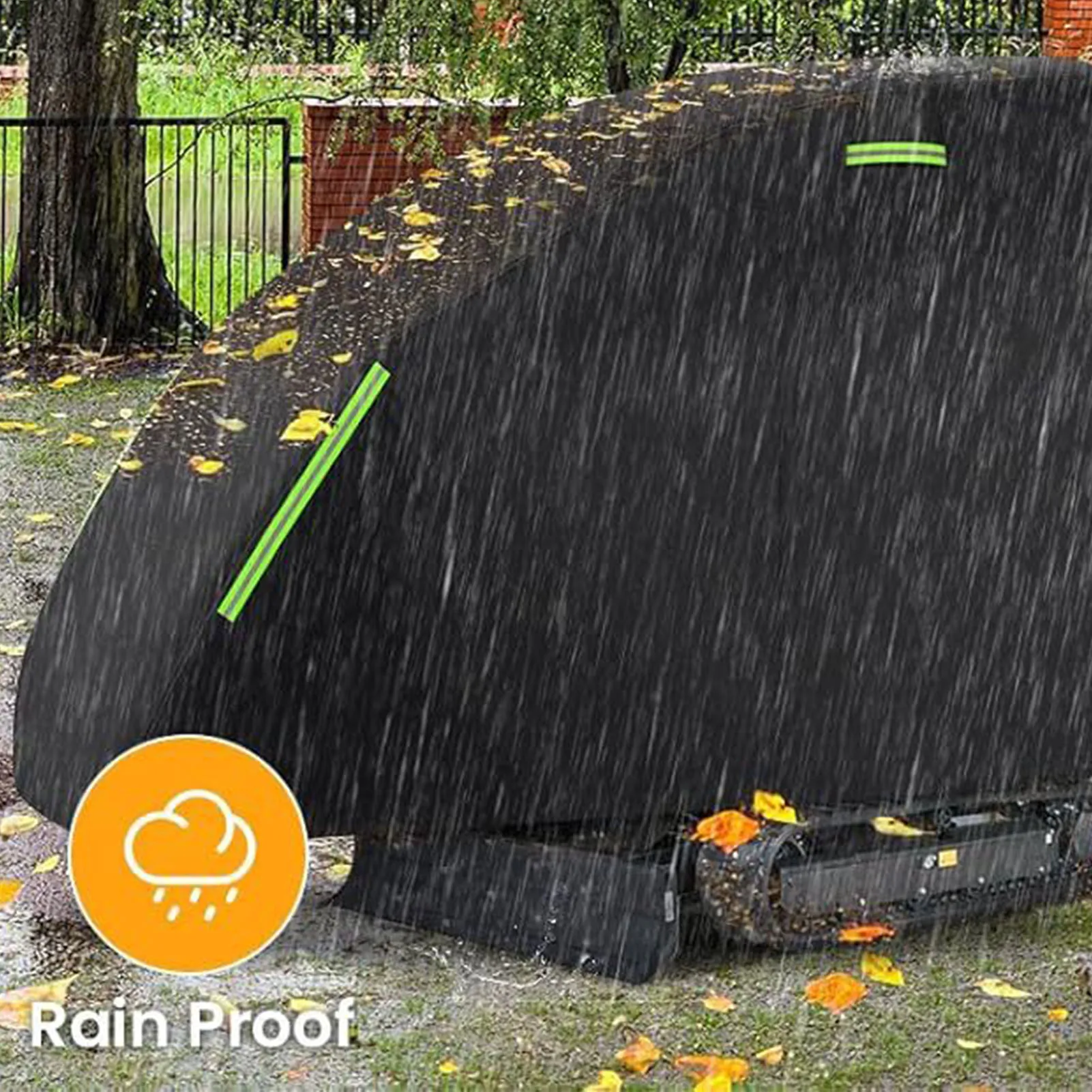 Mini Excavator Cover Fit for Bobcat E20 1760-3530lbs Water Proof 210D Oxford Fabric Zippered Exterior Accessories Black