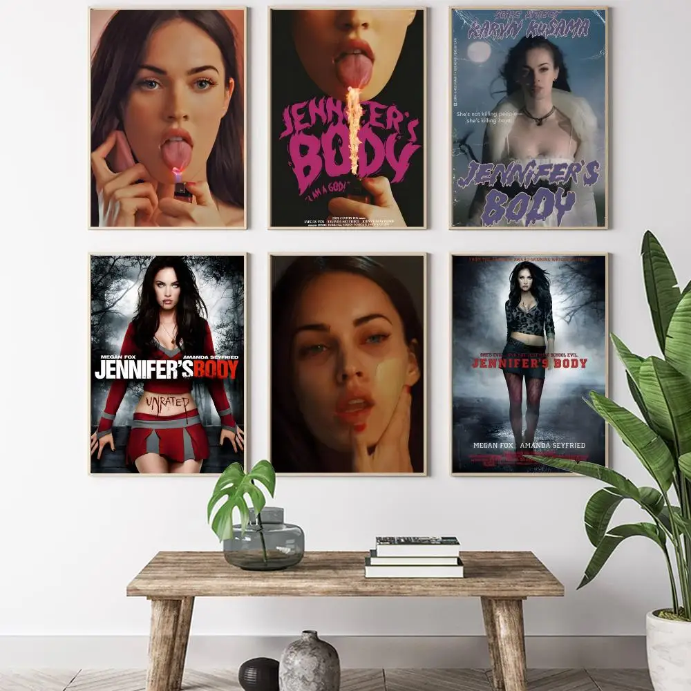 Megan Fox Sexy Girl Magazine Cover Popular Movie Jennifer Body Painting Calligraphy HD Canvas Poster living aesthetic decoration