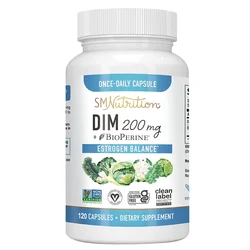 DIM Supplement 200 mg - Contains Black Pepper - Vegan, Gluten-Free