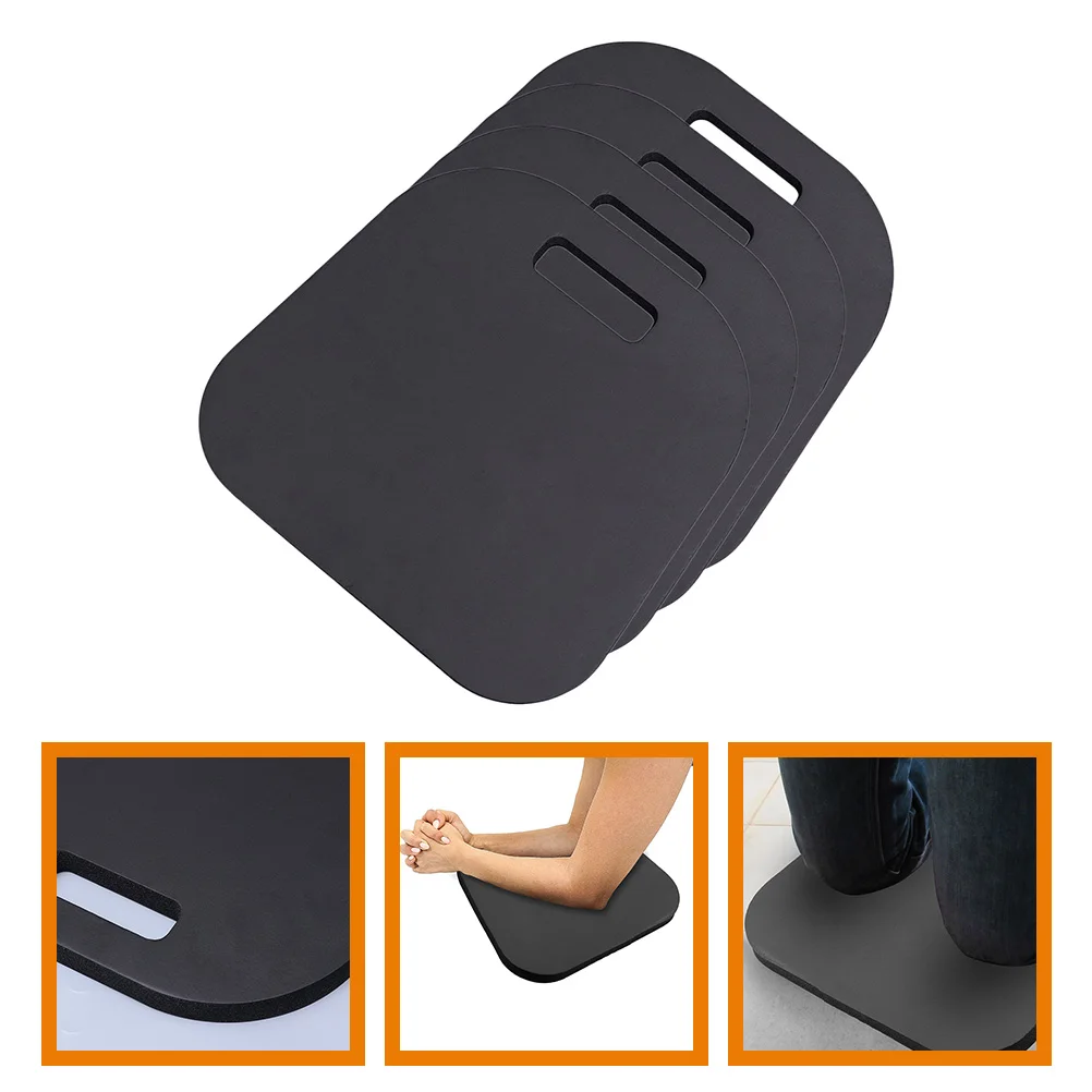 

4pcs Knee Mat Extra Thick Creative Rug Kneeling Pads 33x32x2cm Black Multifunctional Protective Cushion Gardening Yoga