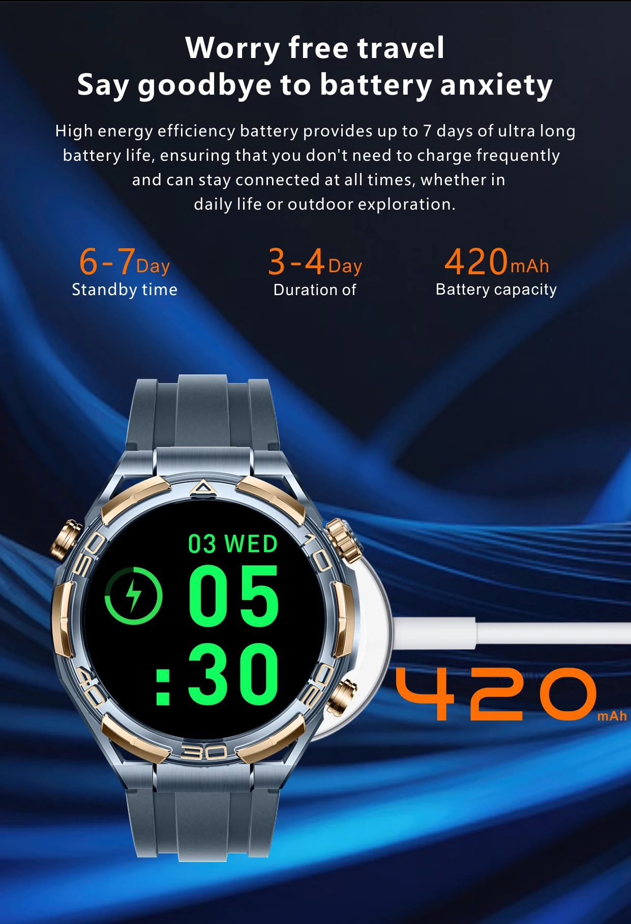 Wi8Pro Smartwatch بلوتوث مكالمة IP68 صوت مساعد تحديد المواقع NFC GPS مراقبة التمارين الصحية Whatsapp الساعات الذكية للرجال #5