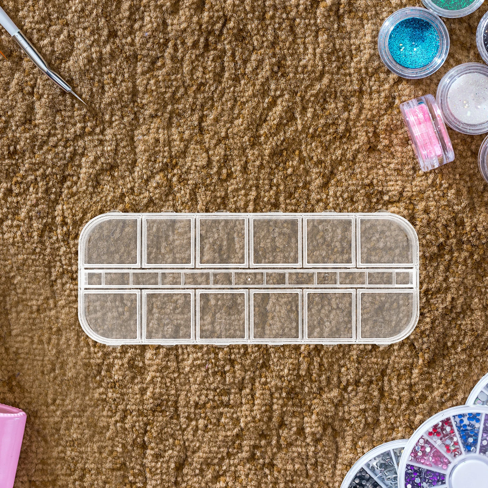 

6 Pcs Nail Accessories Storage Manicure Accessory Box Boxes Rhinestone Organizers Abs Nails Rhinestones Drawer