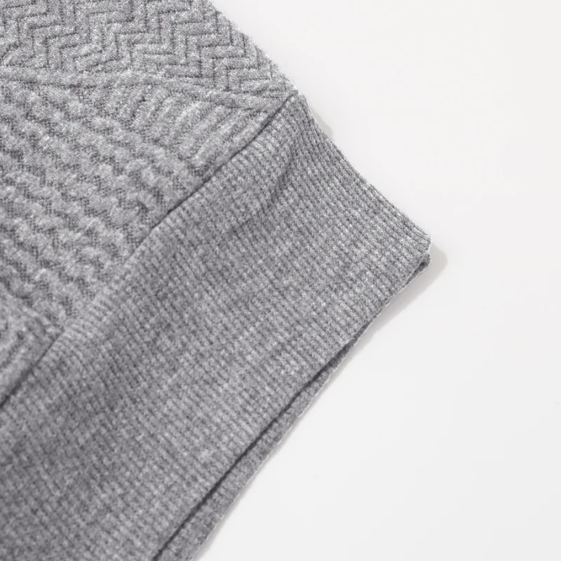 여성용 연회색 텍스처 니트 스웨트셔츠 캐주얼 루즈 라운드 넥 랜턴 슬리브 풀오버 탑