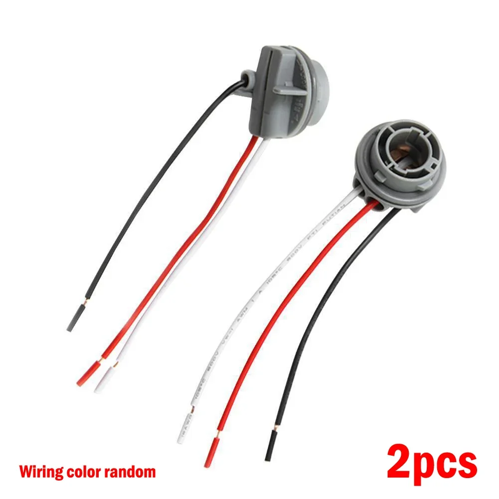 2x Car 1157 Bulb Socket BAY15D Lamps Holder 12V Adapter Base Connector Car Light Base LED Light Bulb Socket Wiring Connector