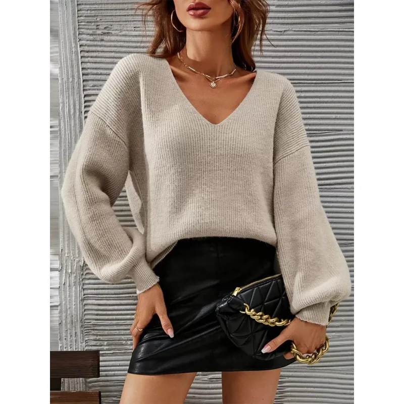 

Women's Knitted Sweater Spring 2026 Cross-Border Fashion Ladies' Knitwear Comfortable Soft Fabric Casual Wear