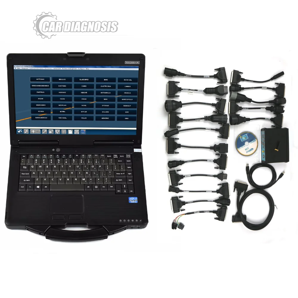 

For Jaltest Excavator Universal Truck Excavator Diagnostic Kit and CF53 Laptop for Jaltest Link Heavy Duty Truck Diagnostic Tool