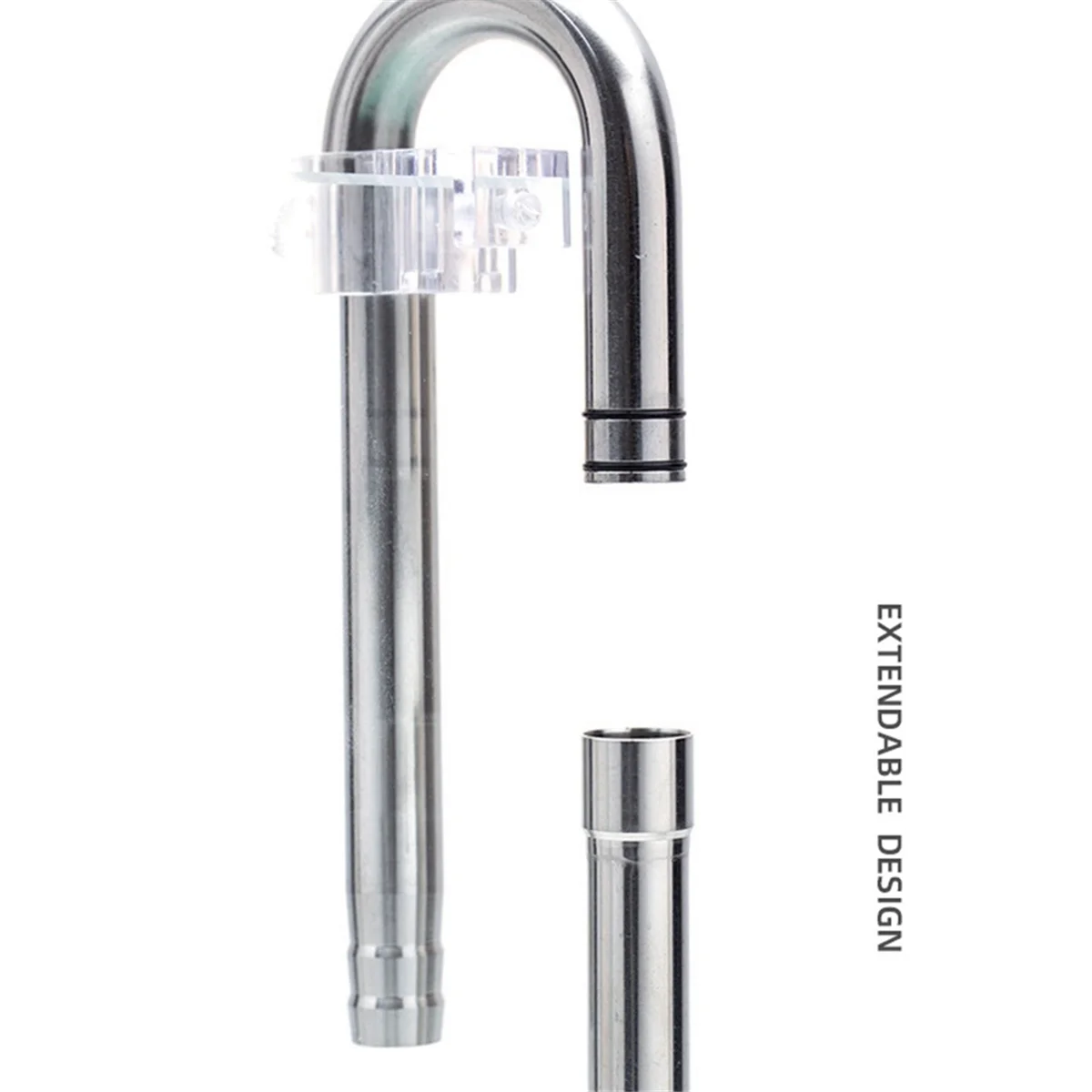 Espumador de entrada de agua de acuario de acero inoxidable, tubo de hierba acuática, soporte de manguera de Camarón, accesorios de filtro de tanque de peces