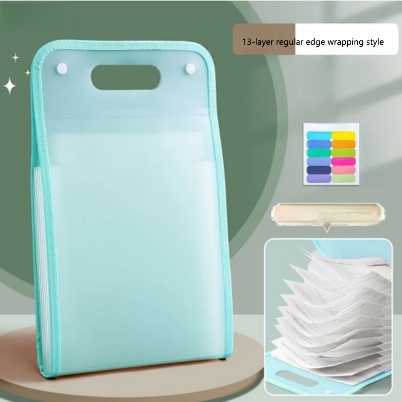 Portable Vertical Hand-held Organ Bag Test Paper Holder Storage Bag Subject Classification Storage Bag File Folder File Folder