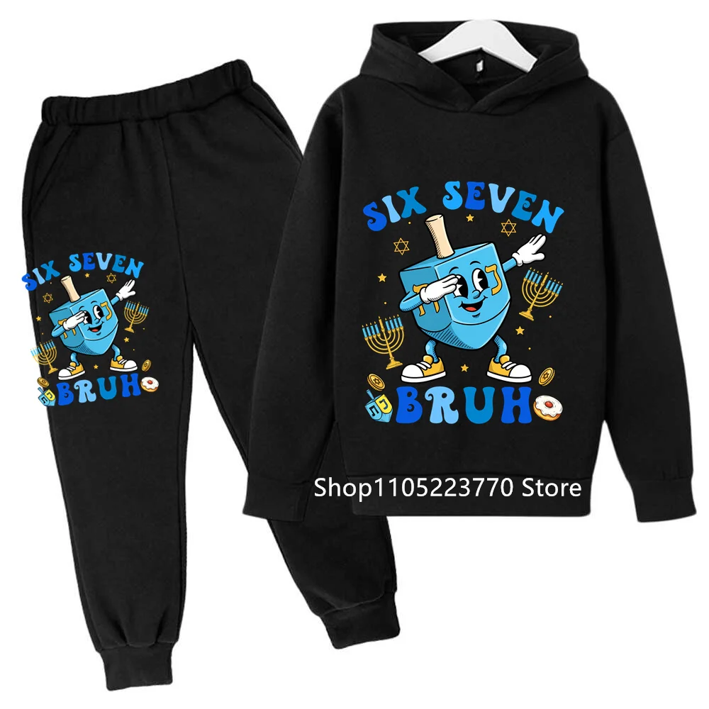 

STEAL A BRAINROT Blue No. 67 Child Popular Simple Long Sleeve Casual Wear Everyday Style Energetic Spring Fall Sweatshirt Set