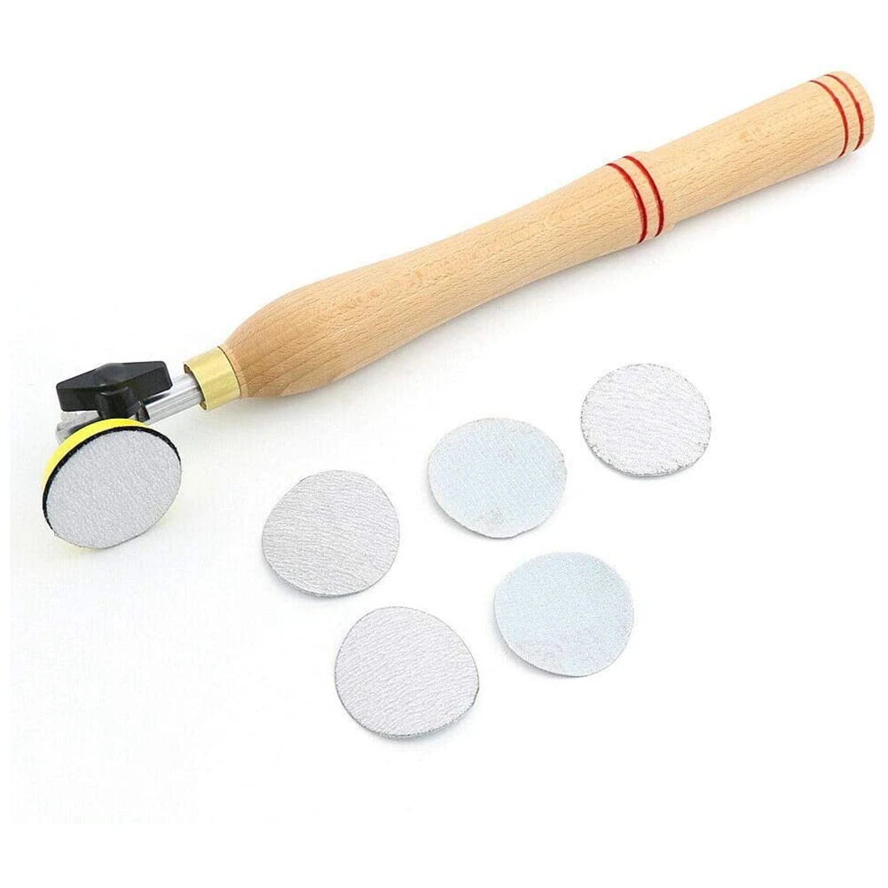 1Set Wood Bowl Sander Sanding Tool with Sanding Disc for Lathe Wood Turning Tool Woodworkin