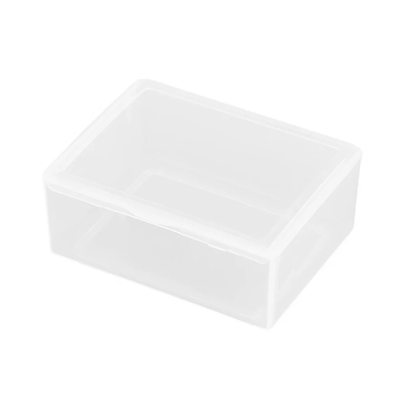 1Pc Transparent Storage Box Square Small Items Case Packing Boxes Jewelry Beads Container Sundries Organizer Fishing Tools