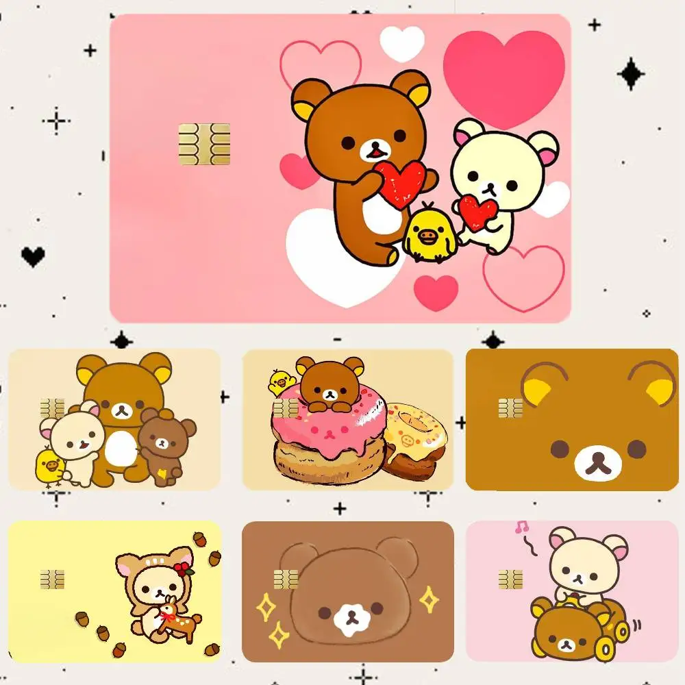 

Cute R-Rilakkuma Bear HD Waterproof Card Skins Protective Stickers for Credit Bank Game Cards