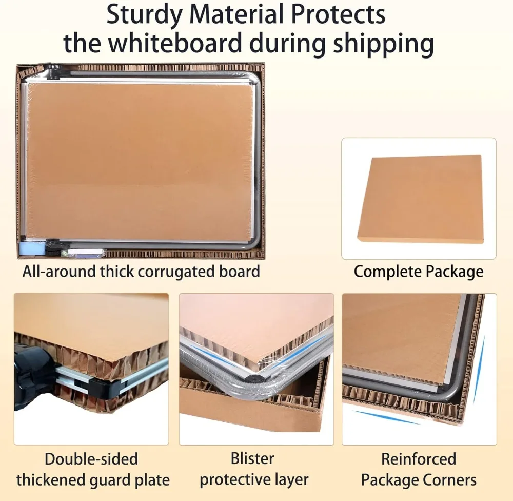 سبورة بيضاء مغناطيسية مزدوجة الجوانب، ارتفاع قابل للتعديل وتصميم قابل للطي للاستخدام المنزلي والمكتب والفصول الدراسية، 36 × 24 بوصة #6