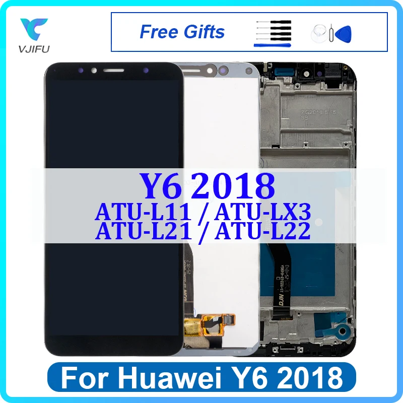 

5.7'' For Huawei Y6 2018 LCD Display Touch Screen For Huawei Y6 Prime 2018 Digitizer Assembly ATU L11 L21 L22 LX1 LX3 Replace