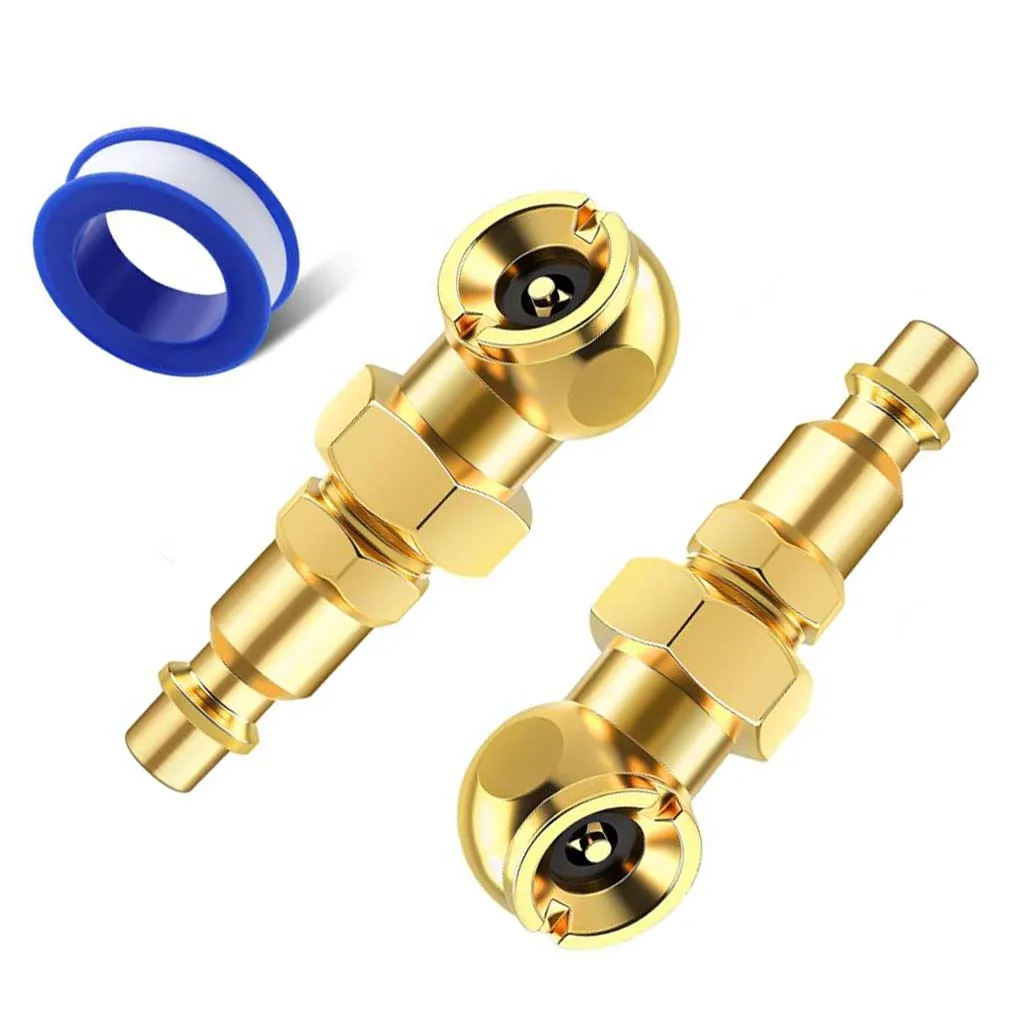 2pcs 1/4 NPT Tire Chuck Nozzle Closed Flow Design with Quick Twist Connector for Air Compressor and Inflation Hose