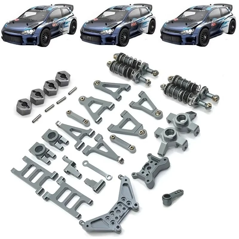 MJX 1/14 14304 RC Car Parts Car Upgrade OP Modification Metal Parts Shock Absorder Steering Pull Rod Swing Arm Wave Box Parts 1