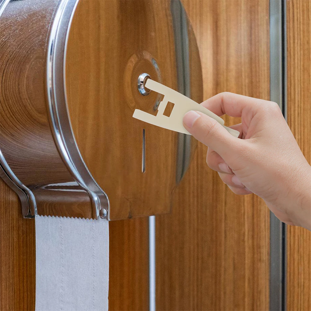

2Pcs Toilet Paper Dispenser Key Universal Plastic Replacement Paper Towel Tissue Holder Commercial Maintenance Tool Set