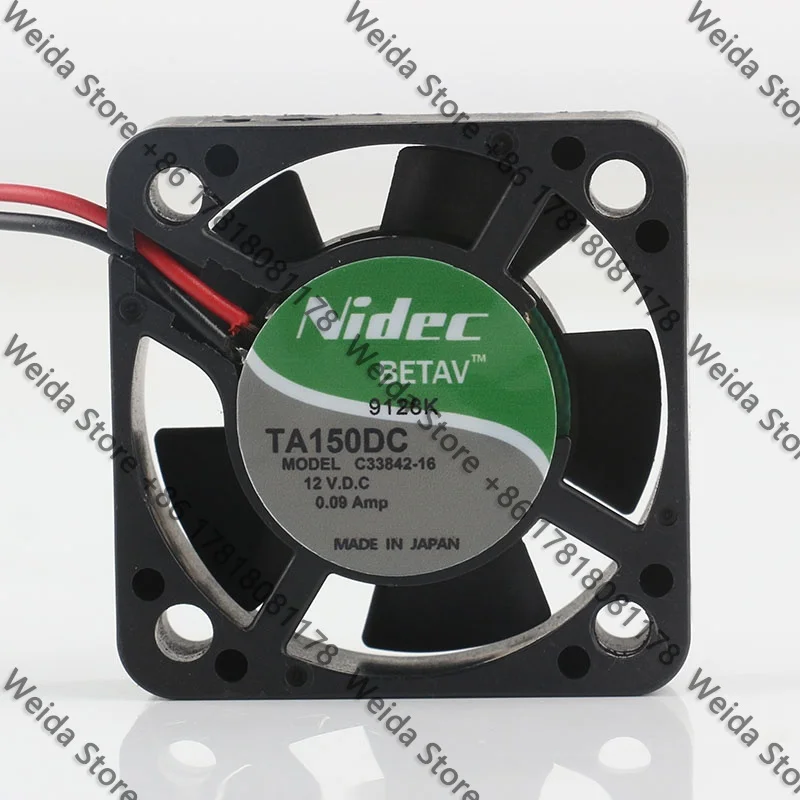 

4CM cooling fan Nidec DC 12V 0.09A AC EC 40X40X10MM Quiet 4010 double ball bearing CPU chassis Computer 2-wire C33842-16