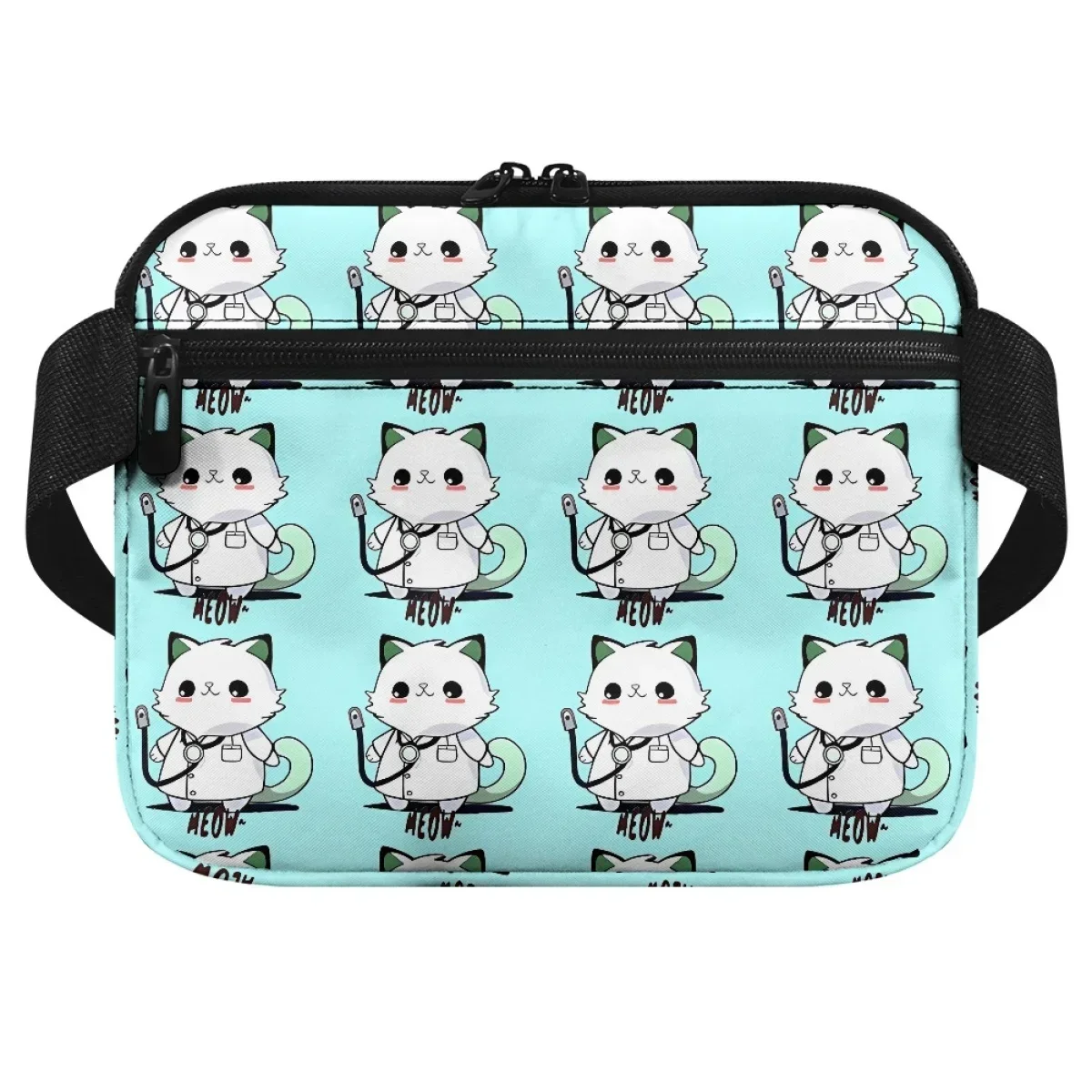 Cartoon Nurse Cat Medical Belt Bags Practical Personalized Leisure Portable Pocket Hospital Tools Medicine Storage Waist Bags