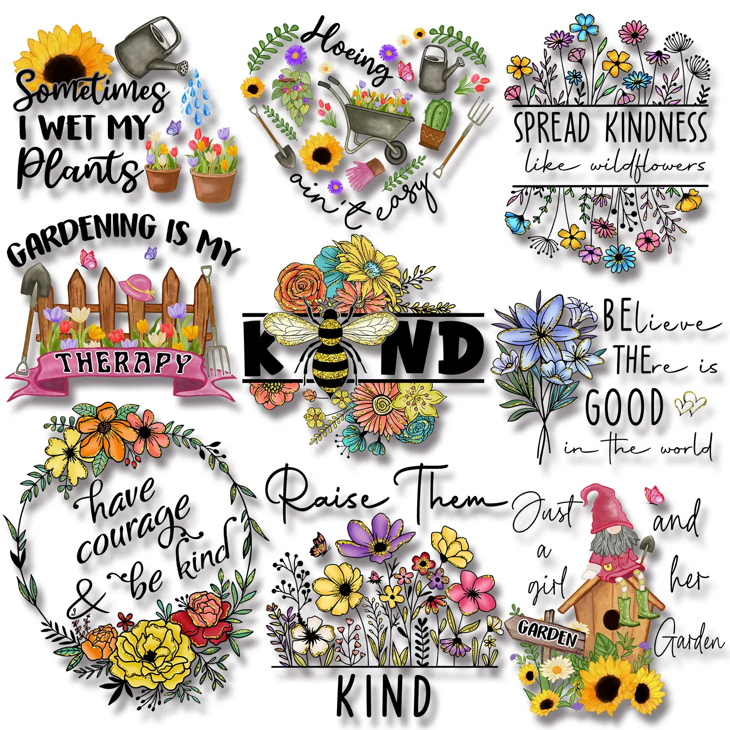Peripheral Products for Flower Lovers Sunflower Dandelion Iron-on Transfers for Clothing Easy to Use DIY Appliques