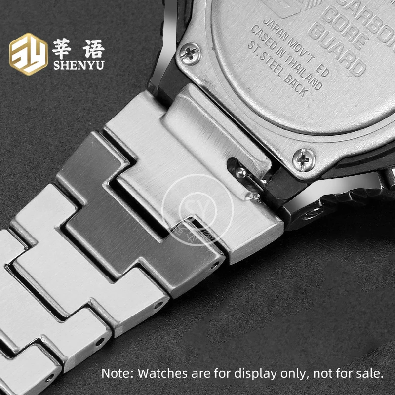 GA-2100 watchband For Casio G-SHOCK GM2100 GA2100 watch change the solid stainless steel metal strap black silver gold bracelet