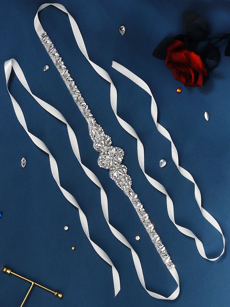 Newest Luxury Rhinestone Bridal Belt Bride Wedding Dress Accessories Party Prom Bridal Wedding Dress Belt For Women