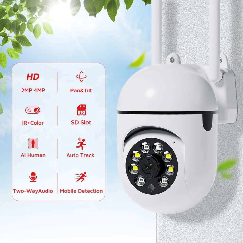 ICsee 4MP 2K Mini Wifi Camera with 4X Digital Zoom Indoor Night Vision IP Surveillance Camera for Home Security Protection